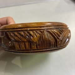 ハワイ　手作り　木製小物入れの画像