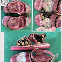 ①サンダル　15㎝　ジュエルペット　こども　女の子　サンリオ　1280円の品　未使用保管品の画像