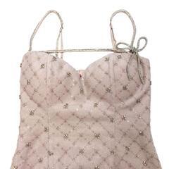 ROBE de FLEURS ローブドフルール ビジューリボンハートカットタイトミニキャバドレスの画像