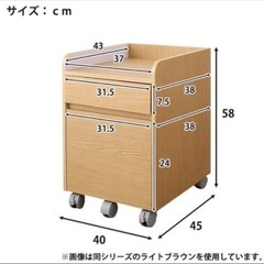 【ニトリ】デスクとキャビネットのセットの画像