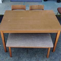 ダイニング4点セット　120×79×70