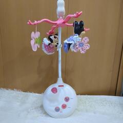 ディズニー　ミニーマウス　ミニーちゃん　ベッドメリー　メリーゴーランド