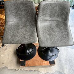 おしゃれな昇降式カウンターチェア 2脚セット【美品】