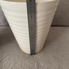 植木鉢　白釉　8号２鉢セット　⑤の画像