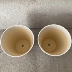 植木鉢　白釉　8号２鉢セット　⑤の画像