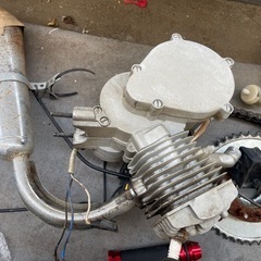 2ストローク50cc自転車用ガソリンガス電動エンジンバイクフルモーターセットクロム2 Stroke 50cc Bicycle Petrol Gas Motorized Engine Biの画像