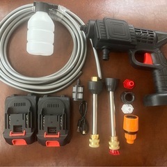 【新品】コードレス高圧洗浄機　バッテリー2個付き
