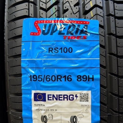 【良品質・コスパ最高】　195/60R16 4本　交換工賃・消費税込み価格　スーペリア　オールシーズンタイヤ