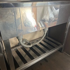 【購入注意点有り】 業務用2槽シンク＋1槽シンクの画像