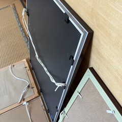 額縁アルミ製木製既製品中古5点セットの画像