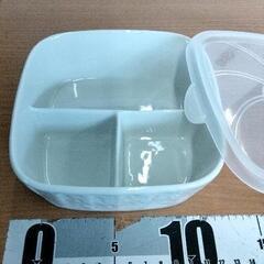 0629-136 和食器 三仕切り保存鉢 白の画像