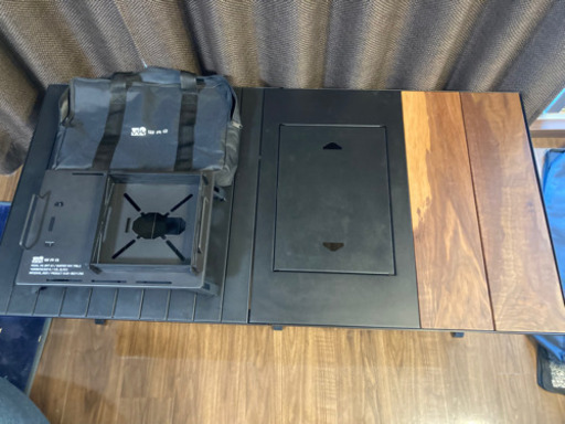 ★セット★ラーテルワークスウッドパネルテーブル120とWAQ BURNER MINI TABLE バーナーミニテーブル SOTO製 ST-310/340 ビルトイン機能付きバーナーテーブル