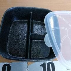 0629-138 和食器 三仕切り保存鉢 黒の画像