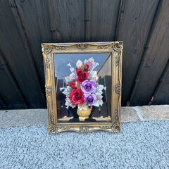 【額入り立体フラワーアート】アンティーク調インテリアパネル｜FLORAL COLLECTIONの画像