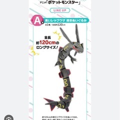 一番くじポケモン　レックウザ　ぬいぐるみの画像