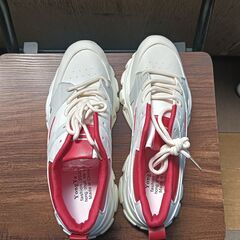 新品 24.5cm レディース スニーカー ホワイト 厚底 シューズ【2000-481-S】の画像