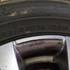 アルミホイール　スタッドレスタイヤ　145/80R12の画像