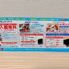 🎠日本モンキーパーク、南知多ビーチランド、リトルワールド割引券!!
