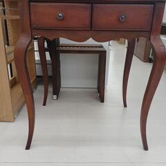 ★ジモティー割あり★アンティーク猫脚TEL/FAXキャビネット　DBR　高さ(H)72×幅 (W)60× 奥行(D)45(cm)の画像