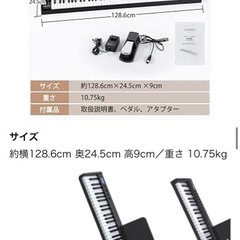 Carina 電子ピアノ 88鍵盤 キーボード 木製デザイン MIDI対応 サステインペダル付 (ブラック）の画像