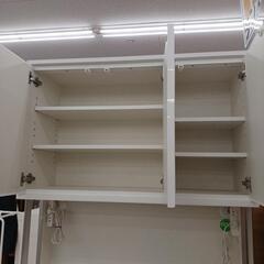★ジモティー割あり★3枚扉オープンボード　WH　※上段側面シミあり　※下段引出し内側キズ、シミあり　高さ(H)198×幅 (W)98× 奥行(D)50(cm)の画像