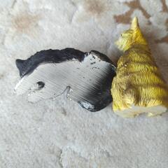 猫 2匹 置物 黒猫 アンティーク の画像