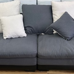 美品　ニトリ ソファ 3人用布張りソファ (キングダム3KD) ...