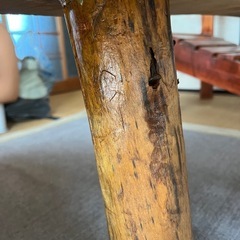 天然木材ローテーブルの画像