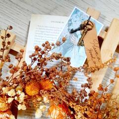 ドライフラワーのリースの画像