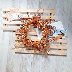 ドライフラワーのリースの画像