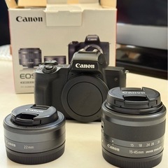 【値下しました】EOS KISS M2 ダブルレンズキットブラックの画像
