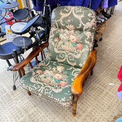 カリモク リクライニングソファー レトロ 現状品
