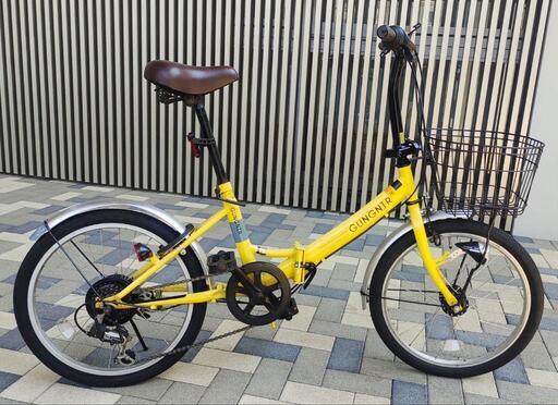 🔰オ-トライト折りたたみ自転車 6速ギアカゴ付き (レンス) 東京