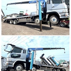 H.16 三菱　S.グレート　セルフローダー　5段クレーン　ラジコン　4軸低床　ターボ　nox.pm適合車　77万km 最大積載量13800kg 超超超美車の画像