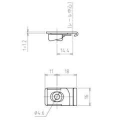 【ヒナカ】フリーウェイ　天井シングルブラケット　FU-124（アンバー）41個の画像