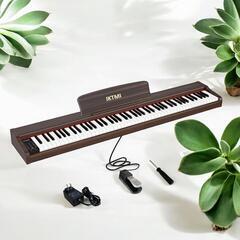 電子ピアノ 88鍵盤 ペダル付き 木製 電子 ピアノ 88鍵 携...