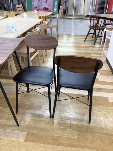 トレファク ラパーク岸和田店】ダイニング3点セット ブラウン×ブラック 