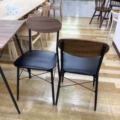 【トレファク　ラパーク岸和田店】ダイニング3点セット　ブラウン×ブラックの画像