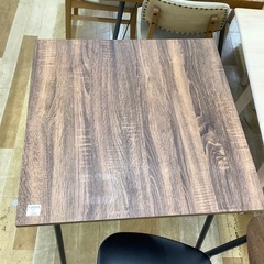 【トレファク　ラパーク岸和田店】ダイニング3点セット　ブラウン×ブラックの画像