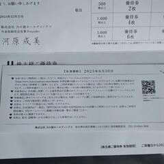 一風堂　株主優待券の画像