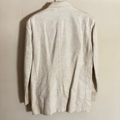 白系 麻ジャケット オシャレの画像