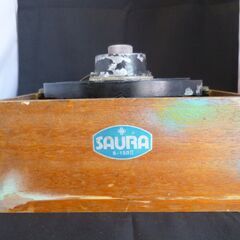コンパス羅針盤　SAURA B-150Ⅱ/木箱蓋欠品/保管中古品/ダメージあり・ジャンク品・現状渡しの画像