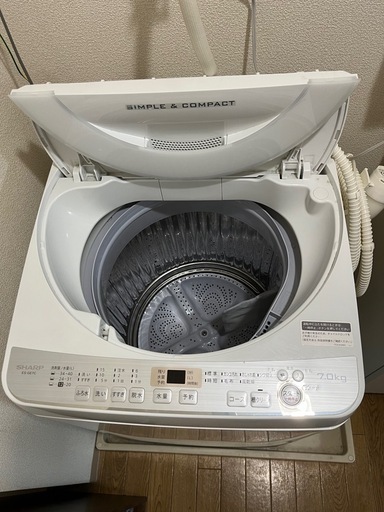 7kg洗濯機 シャープ 2019年製