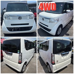 🉐H24ホンダN-BOX 4WD 車検2年付 132,500㌔ フルセグナビ バックカメラ プッシュスタートの画像