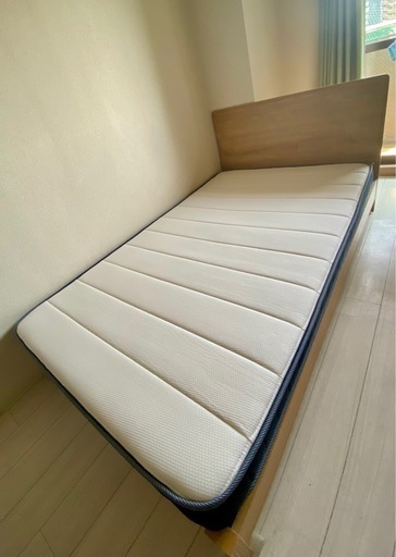 楽天市場】ベッド シングル マットレス付き おしゃれ コンセント