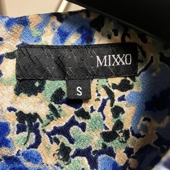 Sサイズ  切り替え ワンピース  MIXXO ブルー 花柄の画像