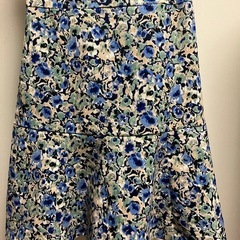 Sサイズ  切り替え ワンピース  MIXXO ブルー 花柄の画像