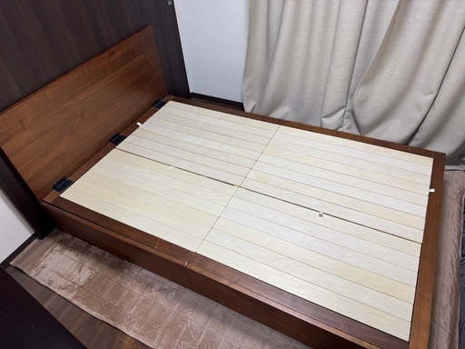 収納ベッド・セミダブル・ウォールナット材 | 無印良品