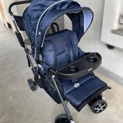 【美品】カトージ　2人乗りベビーカーの画像
