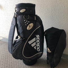adidas アディダス ゴルフバッグ キャディーバッグ 良品中古　テーラーメイドと同じ会社なのでテーラーメイドのクラブと合わせてもOKの画像